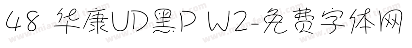 48 华康UD黑P W2字体转换